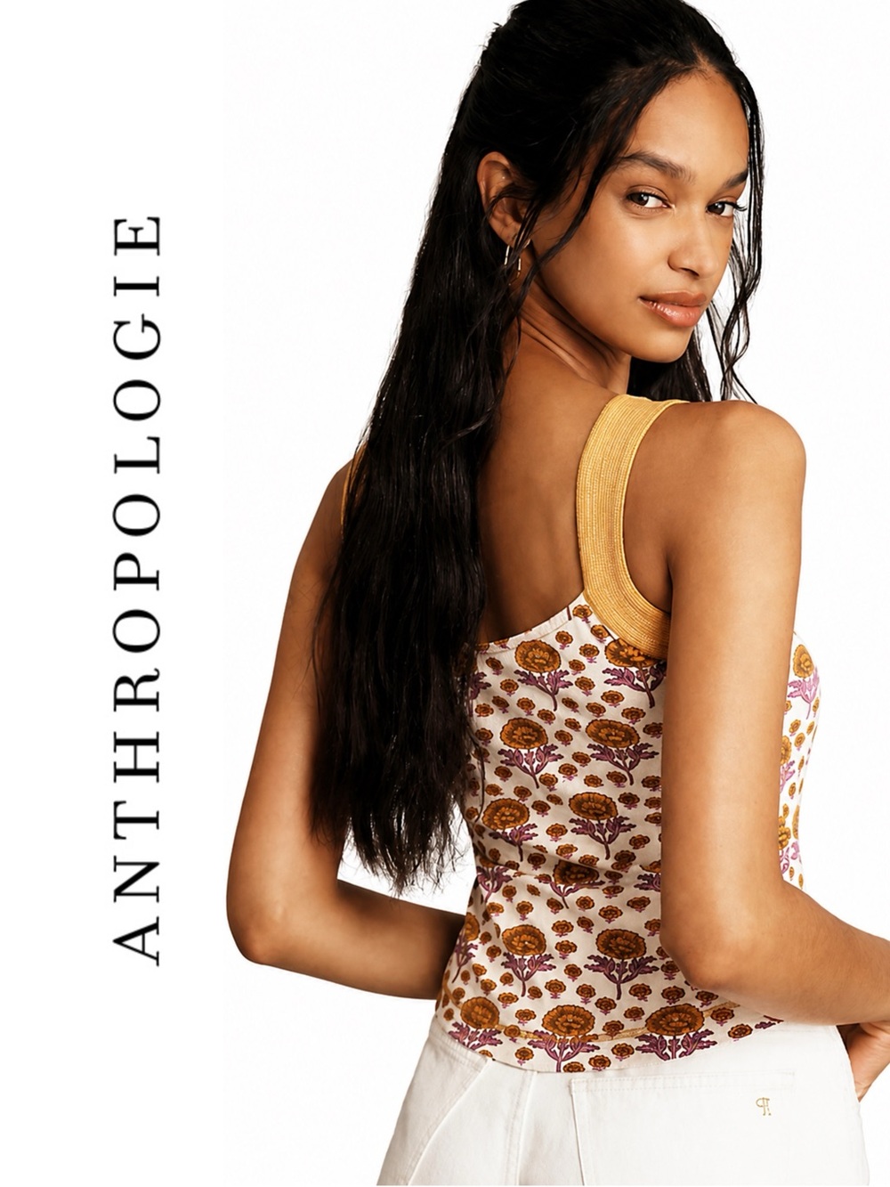 Anthropologie Maeve Trapunto Tank